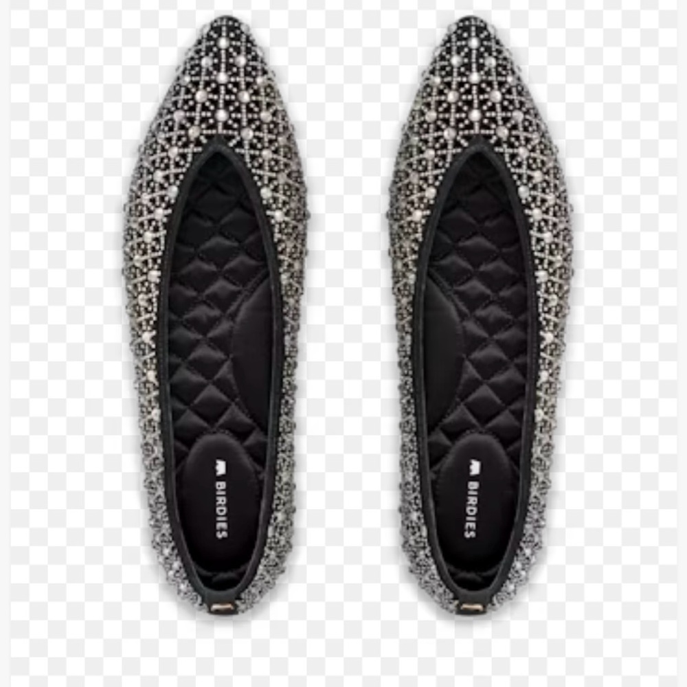Birdies Goldfinch Sparkling Rhinestones, Black and Silver, limited ed.